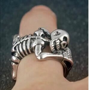 Skull Open Ring Unisex Adjustable